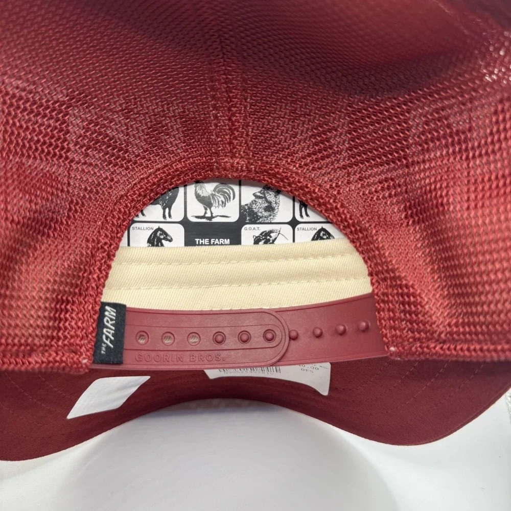 Goorin Bros Legend Red Trucker Hat Adjustable Mesh Snapback‎ the Farm